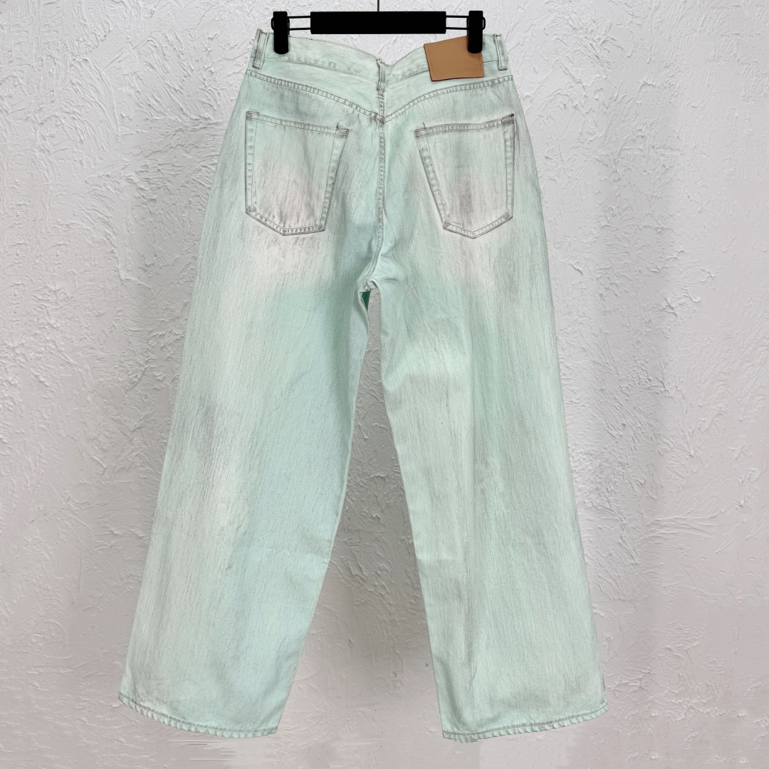Acne Studios Reflective Vintage Jeans - Distressed Denim in Light Green 2 cmp i1738990125315 3769 0 1