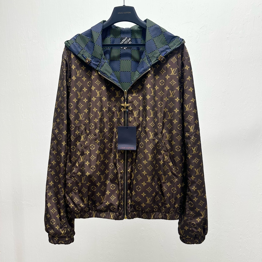 Louis Vuitton Reversible Monogram Windbreaker Jacket Coat Blouson Size S-XL 1 cmp a1740210594153 0118