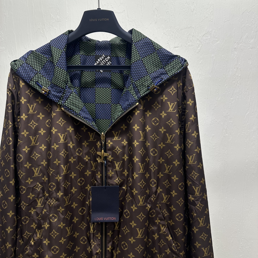 Louis Vuitton Reversible Monogram Windbreaker Jacket Coat Blouson Size S-XL 3 cmp a1740210594154 5365