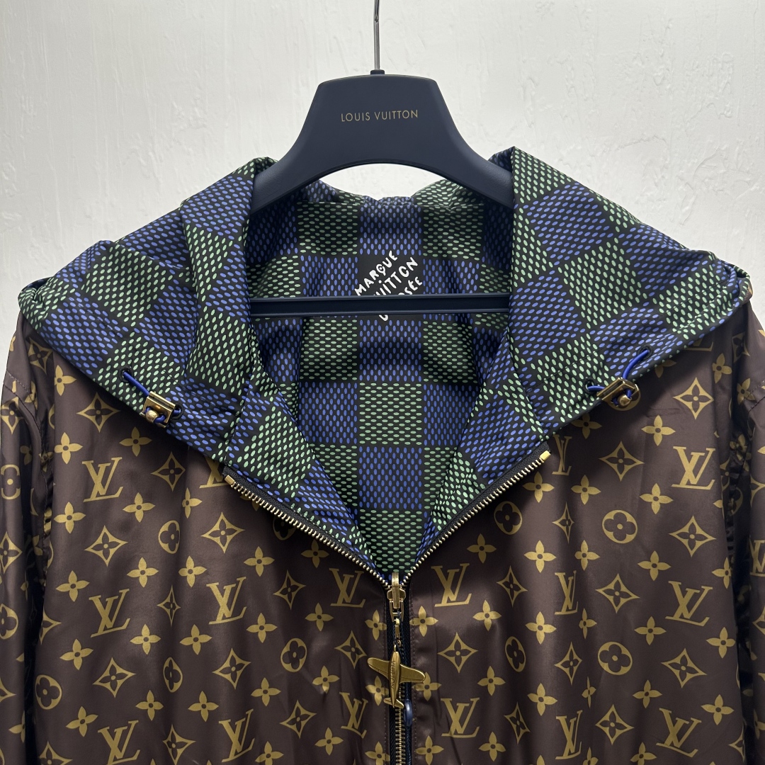 Louis Vuitton Reversible Monogram Windbreaker Jacket Coat Blouson Size S-XL 2 cmp a1740210594155 7305