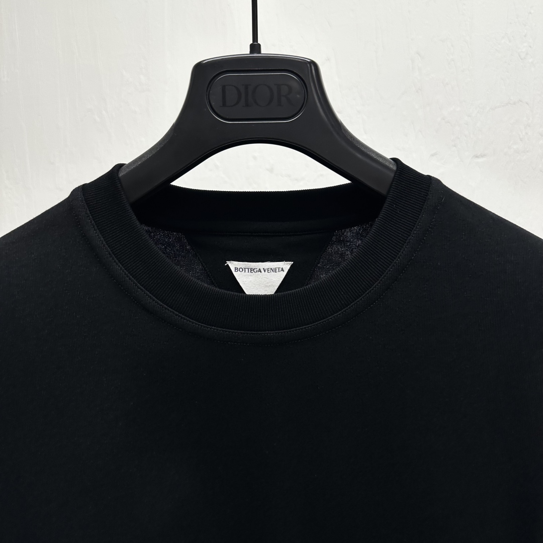 Bottega Veneta Black Crew Neck T-Shirt with Check Pocket S-XL 3 cmp a1740983016505 4513