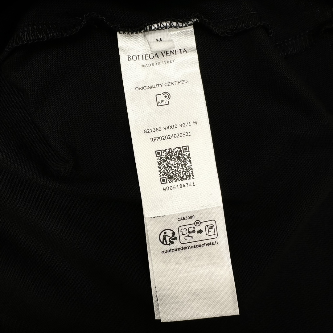 Bottega Veneta Black Crew Neck T-Shirt with Check Pocket S-XL 9 cmp a1740983019487 6631