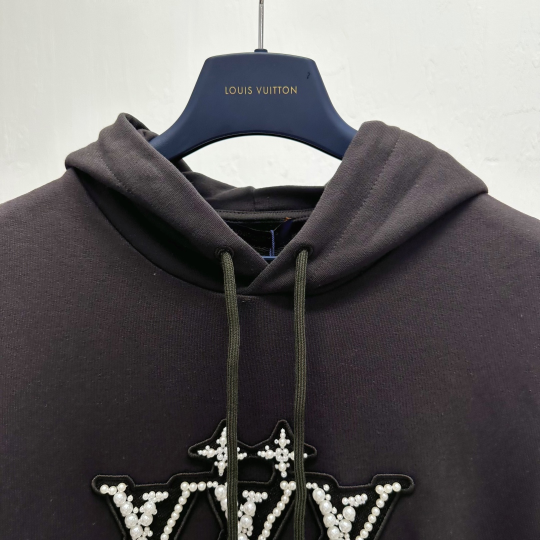 Louis Vuitton Rhinestone Embellished Hoodie Pullover Sweatshirt -XS-L 3 cmp a1741158467705 7535