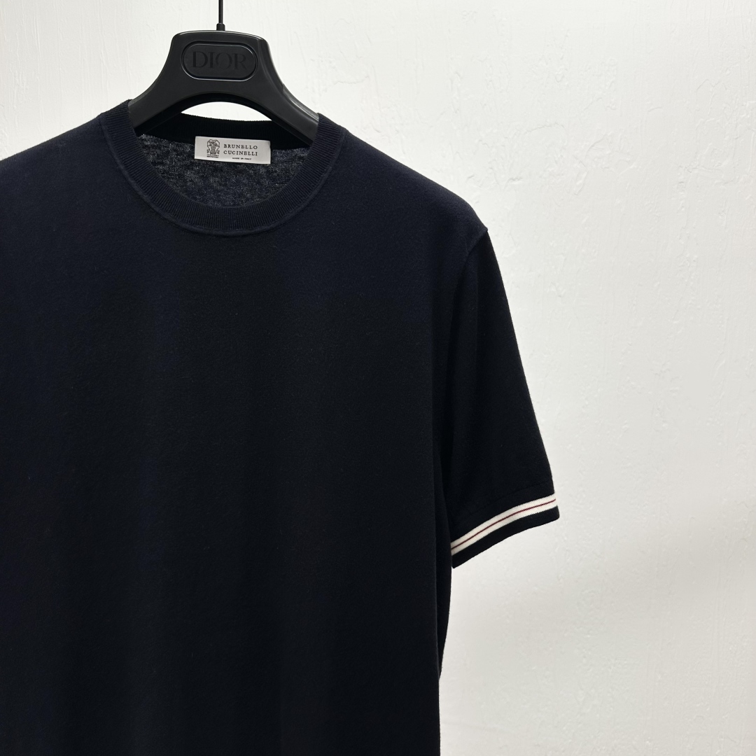 Brunello Cucinelli Knit Crew Neck T-Shirt | Short Sleeve Tee 3 cmp a1746867872743 8601
