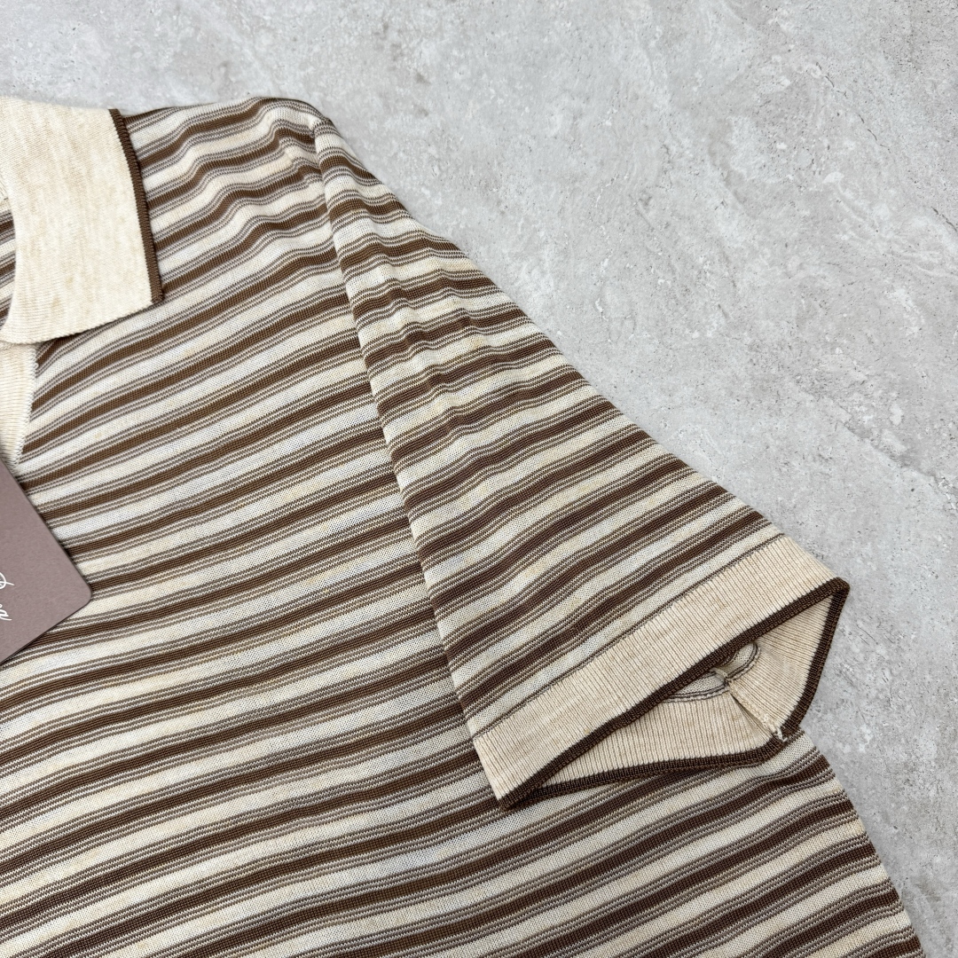 Loro Piana Men's Striped Jersey Knit Polo Shirt - Stylish Short Sleeve Top 7 cmp i1748587793450 2993 0 5