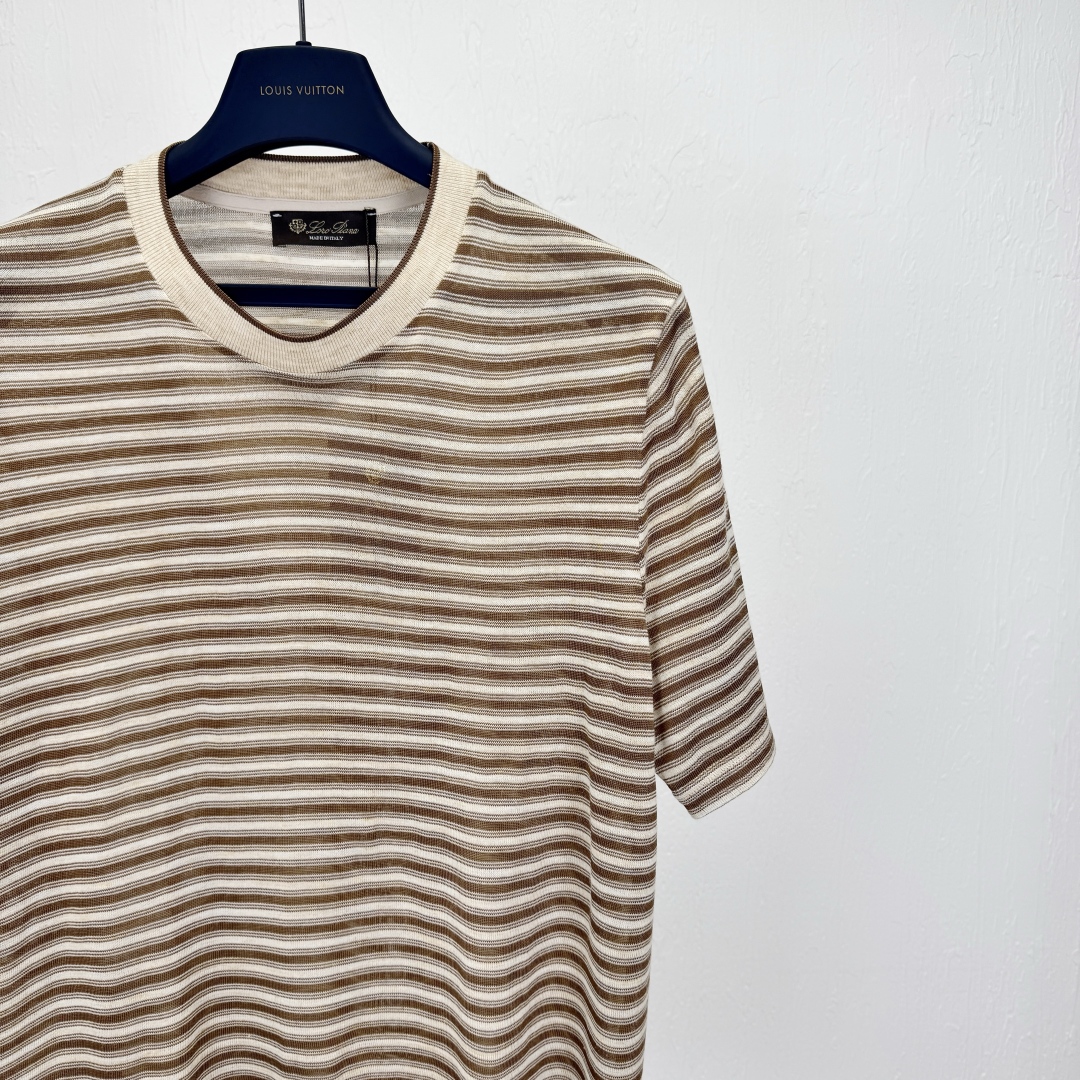 Loro Piana Striped Jersey Knit Short Sleeve Crew Neck T-Shirt 3 cmp i1748587806708 7645 0 2