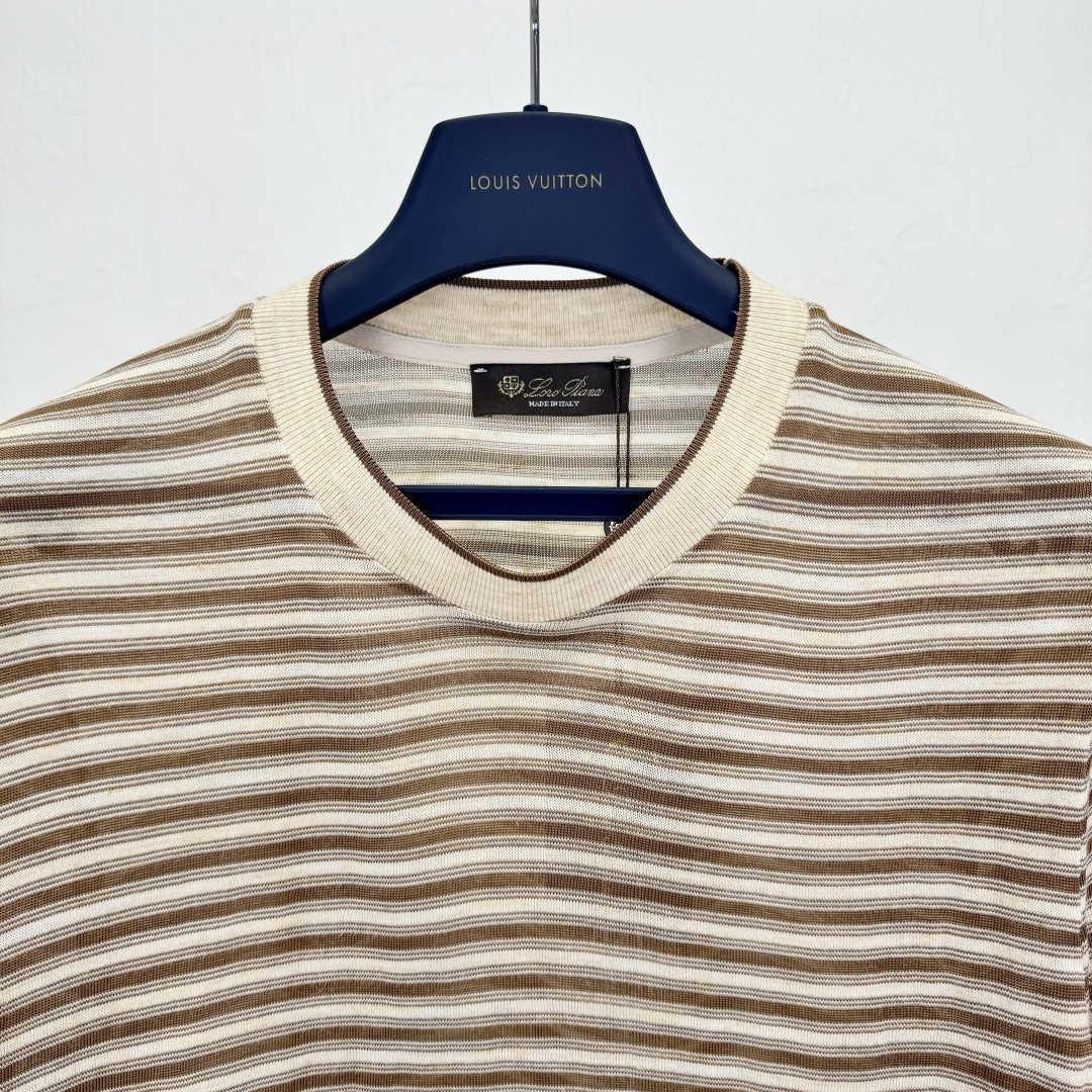 Loro Piana Striped Jersey Knit Short Sleeve Crew Neck T-Shirt 2 cmp i1748587809314 6176 0 1