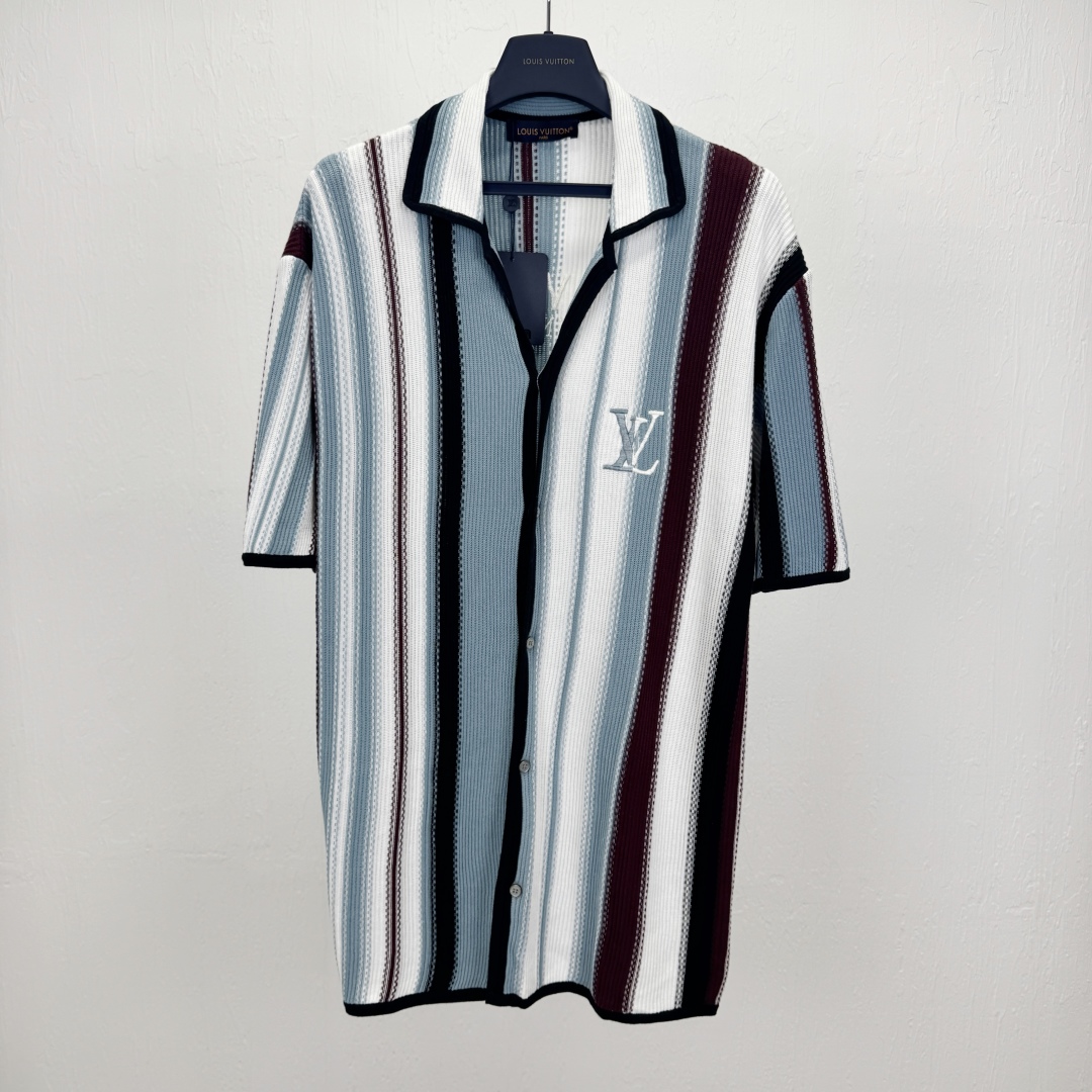Louis Vuitton Striped Jersey Knit Shirt - Stylish and Comfortable (S-XL) 2 cmp i1748587820706 932 0 0