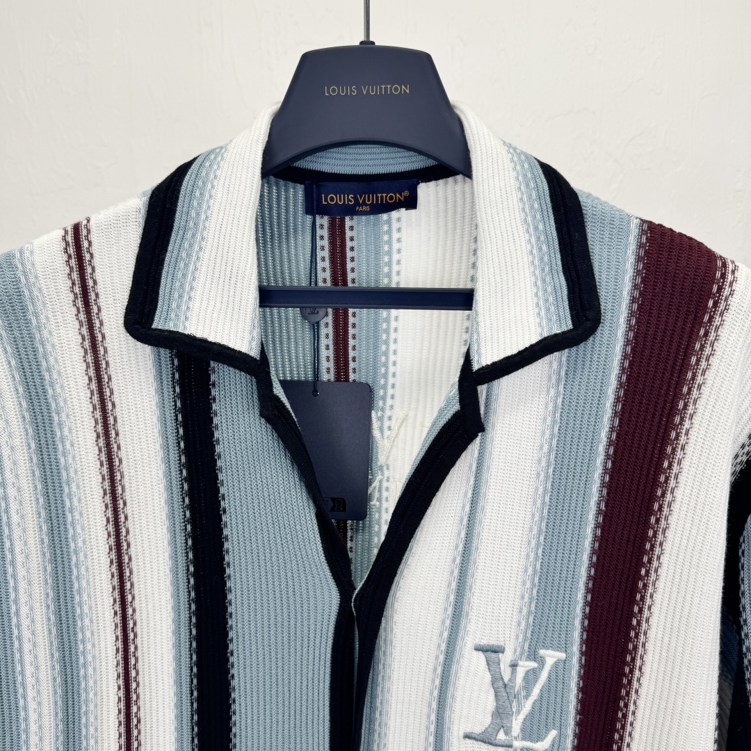 Louis Vuitton Striped Jersey Knit Shirt - Stylish and Comfortable (S-XL) 3 cmp i1748587820721 8847 0 1