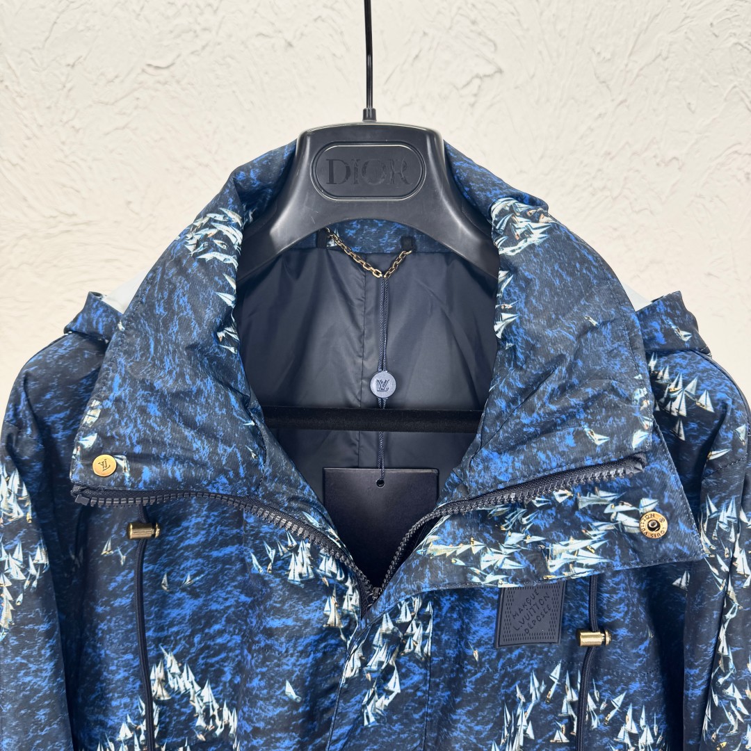 Louis Vuitton Monogram Printed Windbreaker Jacket with Hood - S to XL 4 cmp a1749105769629 6266