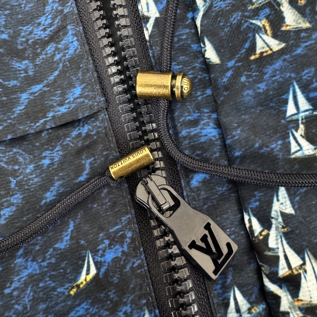 Louis Vuitton Monogram Printed Windbreaker Jacket with Hood - S to XL 9 cmp a1749105776805 0833