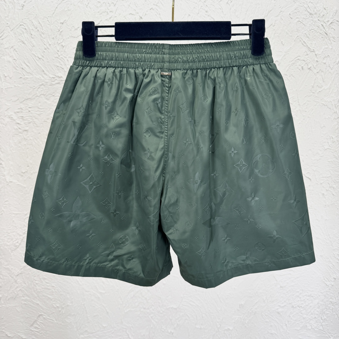 Louis Vuitton Monogram Print Swim Trunks Green, Size S-XL, Elastic Waist 3 cmp a1749627389412 2886