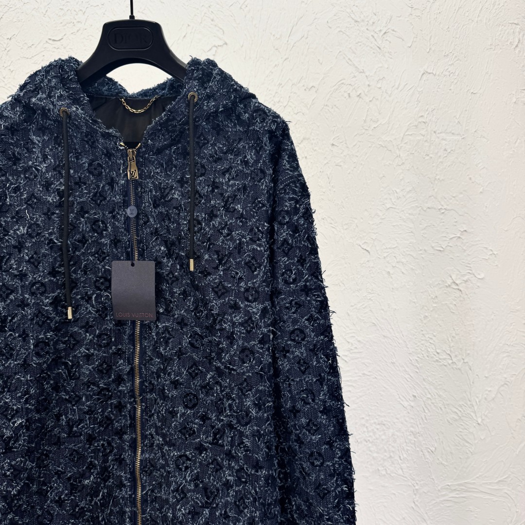 Louis Vuitton Monogram Denim Zip-Up Hoodie Jacket - Distressed Denim 4 cmp a1750229288013 5387