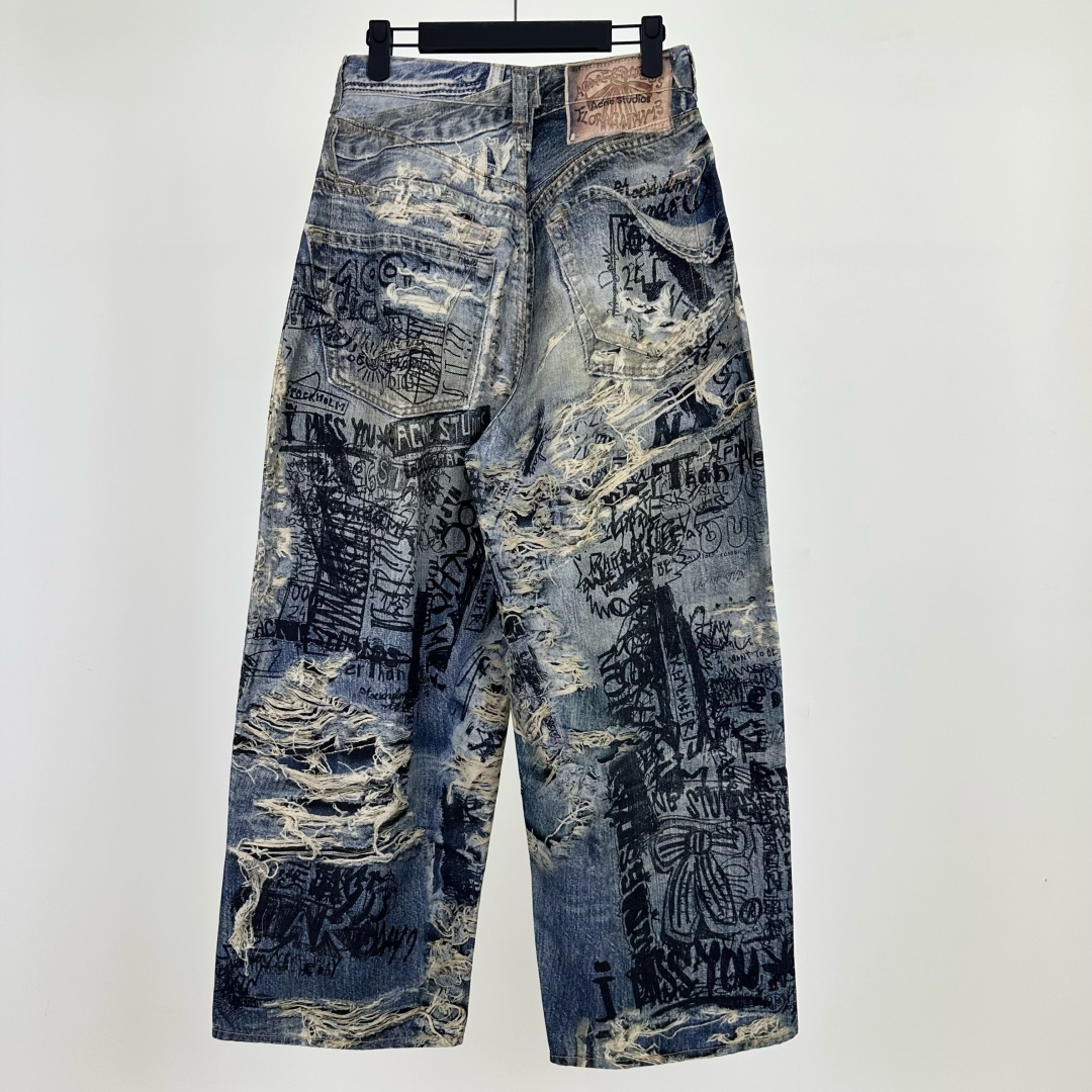 Acne Studios 3D Embroidered Vintage Damaged Jeans Distressed Denim Pants 5 cmp a1751191057746 7448