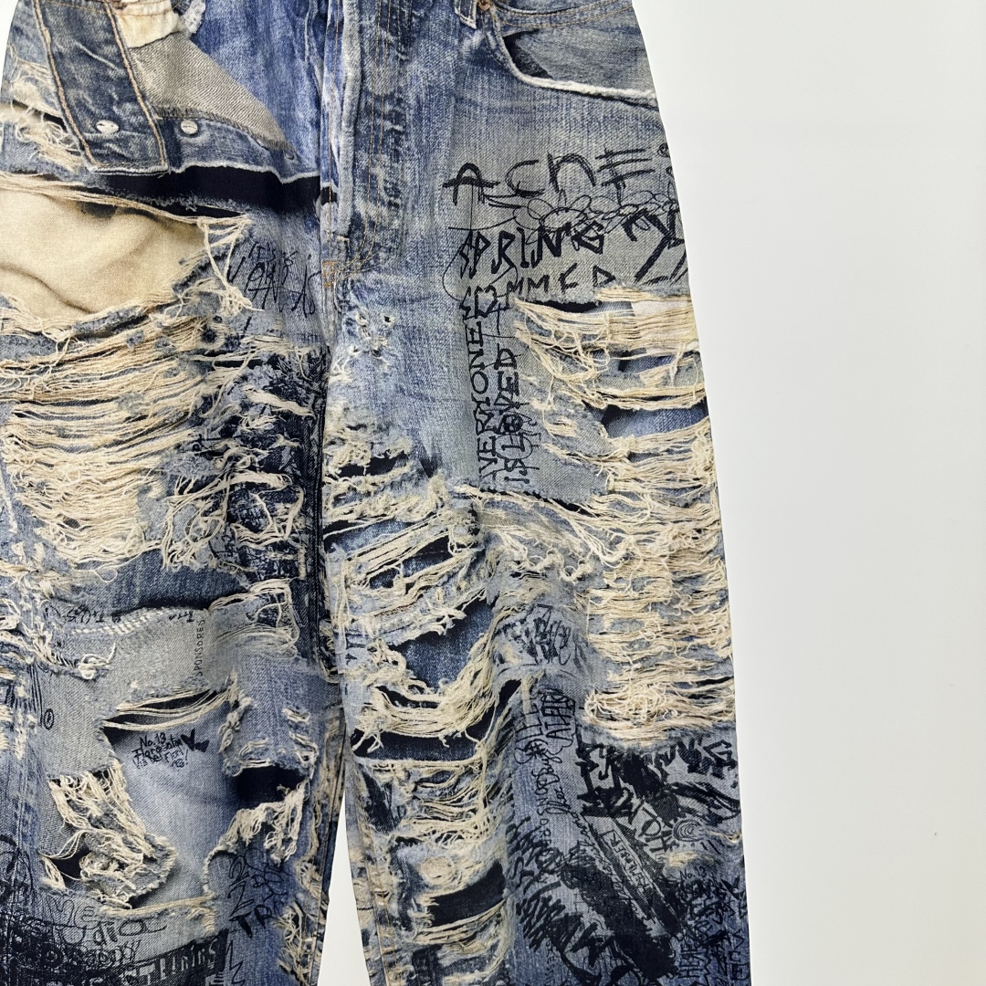 Acne Studios 3D Embroidered Vintage Damaged Jeans Distressed Denim Pants 3 cmp a1751191057762 3631