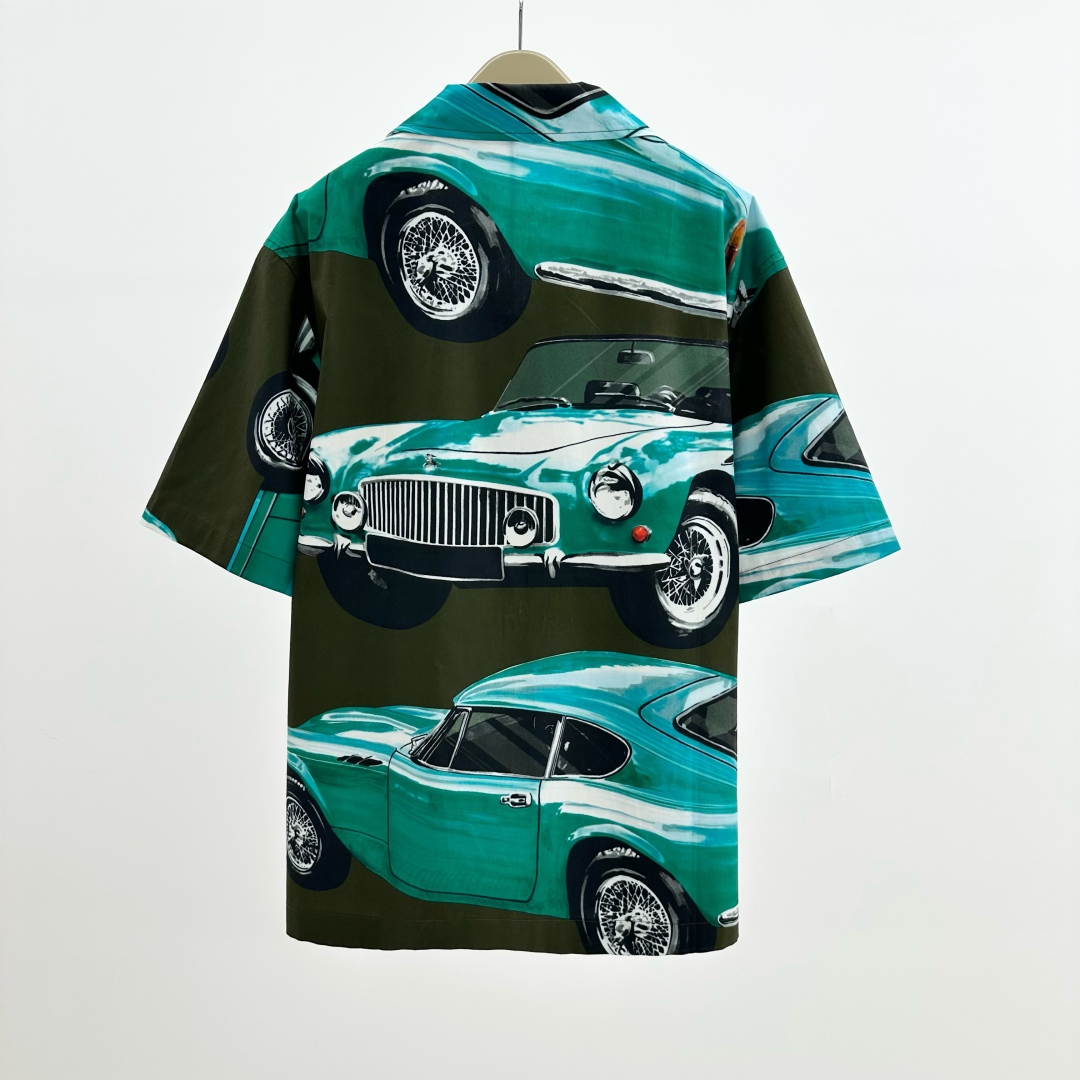 Burberry Car Print Short Sleeve Shirt - Classic Style, Modern Flair - S to XL 6 cmp a1751192334624 7233