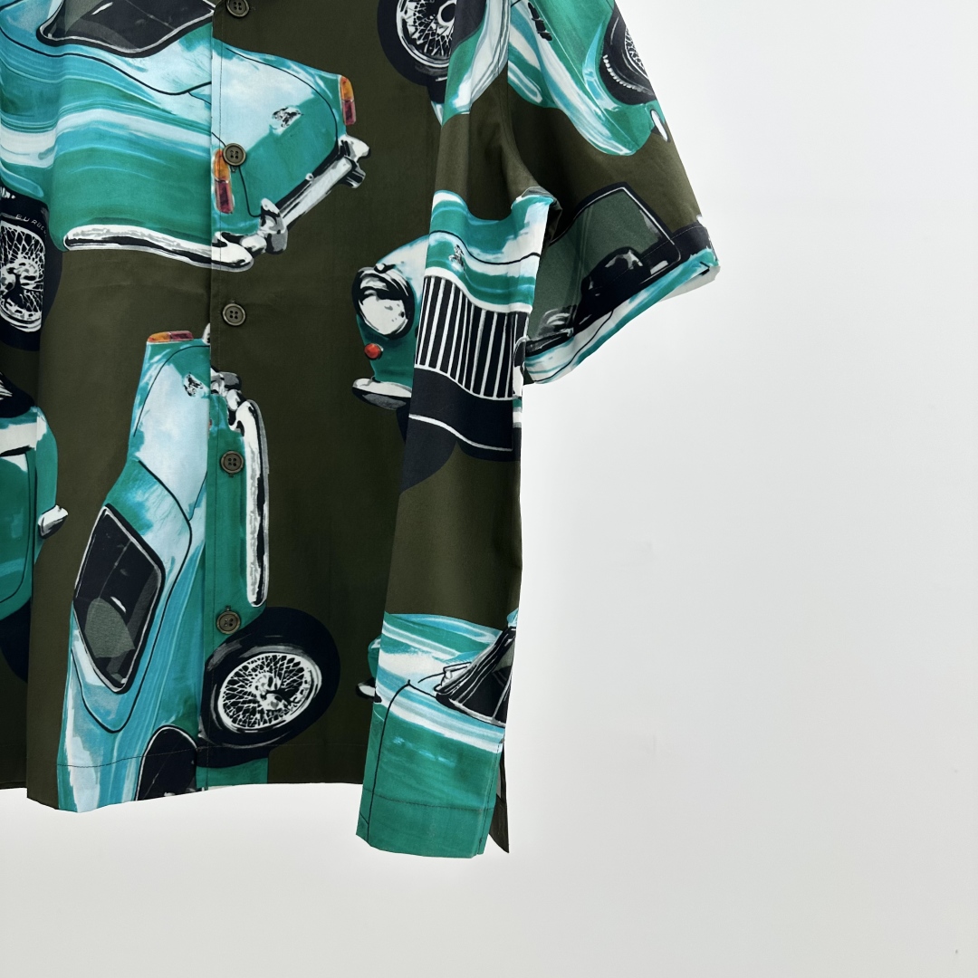 Burberry Car Print Short Sleeve Shirt - Classic Style, Modern Flair - S to XL 5 cmp a1751192334627 0311