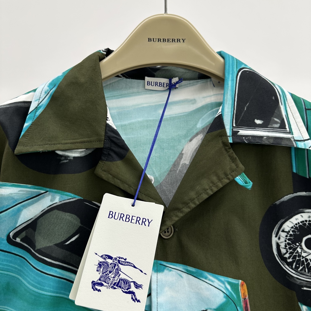 Burberry Car Print Short Sleeve Shirt - Classic Style, Modern Flair - S to XL 8 cmp a1751192343343 2862