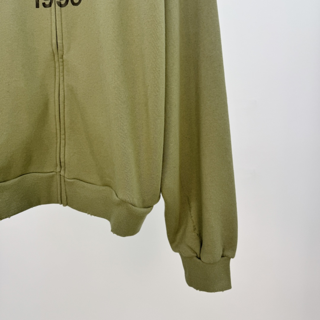 Acne Studios Stockholm 1996 Zip-Up Sweatshirt Jacket - Olive Green 5 cmp a1752390009593 7648