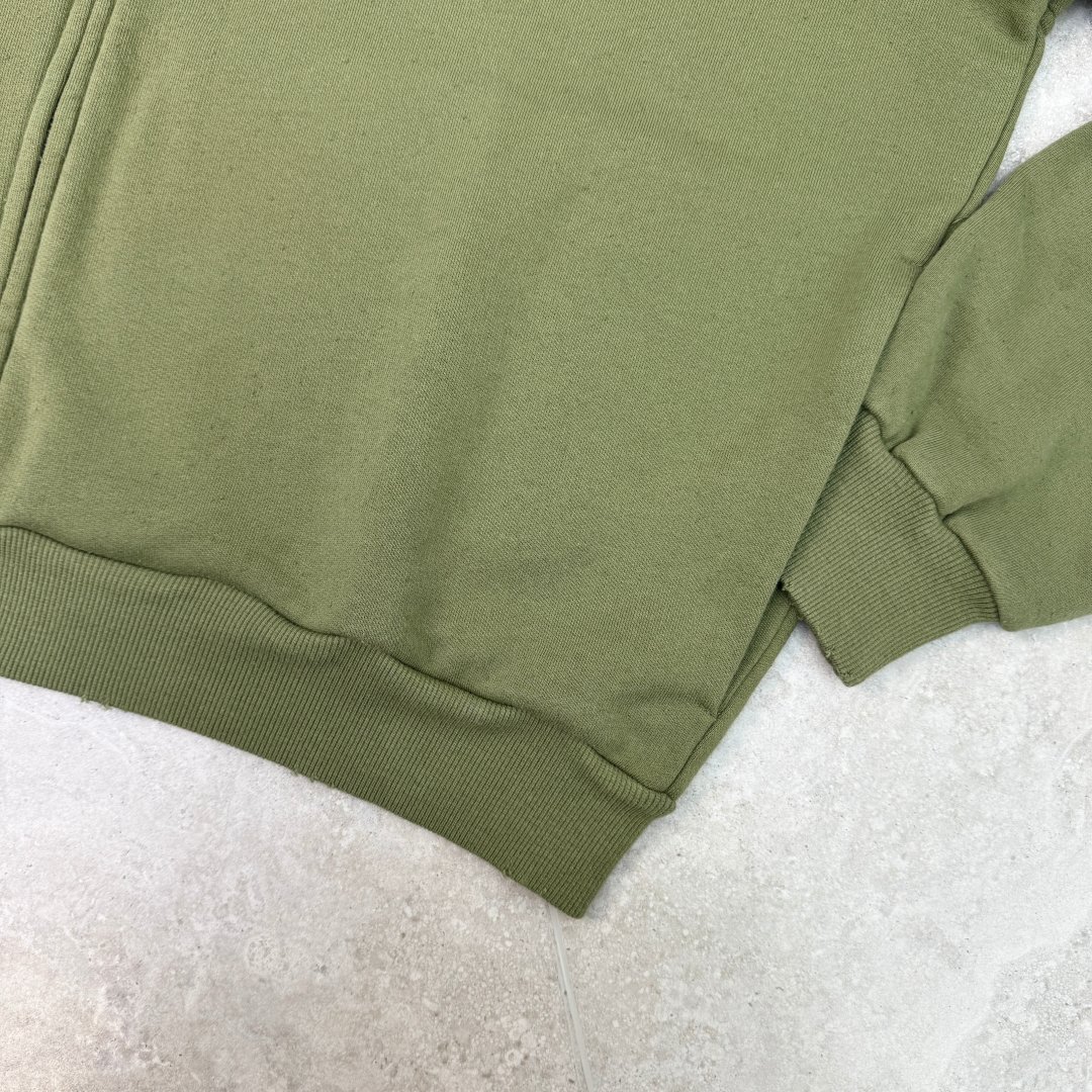 Acne Studios Stockholm 1996 Zip-Up Sweatshirt Jacket - Olive Green 8 cmp a1752390014534 2466