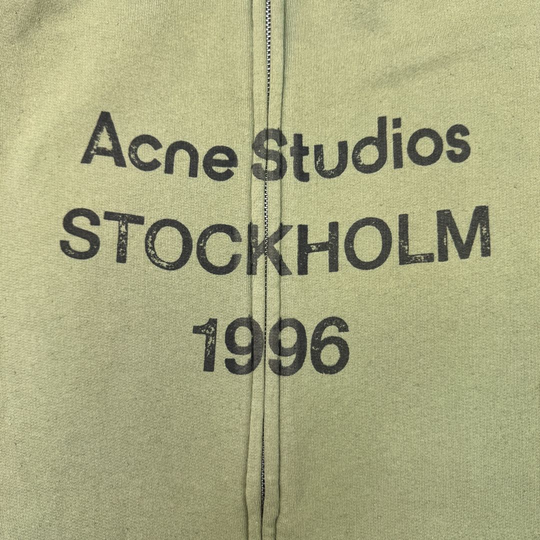 Acne Studios Stockholm 1996 Zip-Up Sweatshirt Jacket - Olive Green 9 cmp a1752390014686 6330