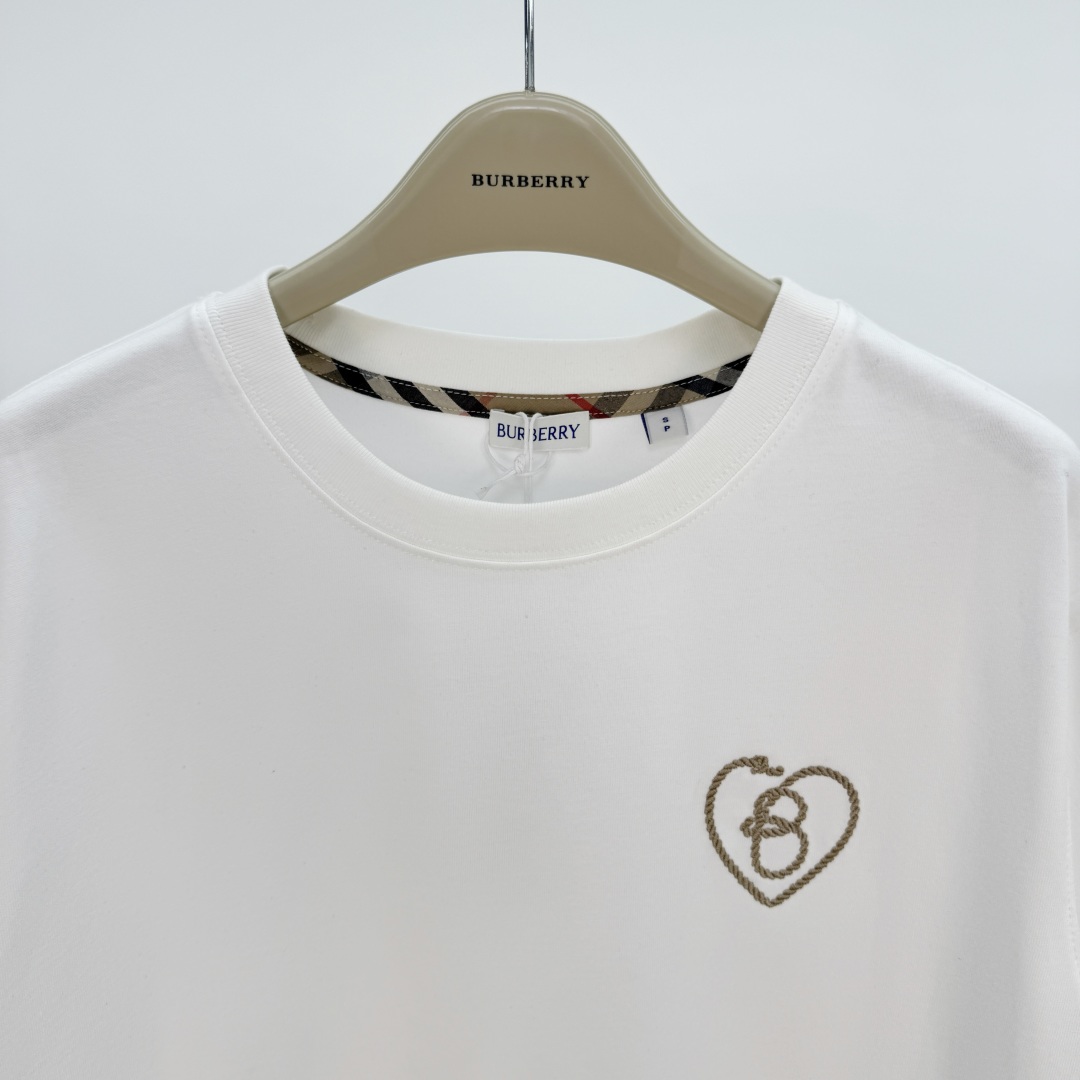 Burberry Embroidery Crew Neck T-Shirt, Classic Fit, Soft Cotton Fabric 2 cmp a1752391833277 4517