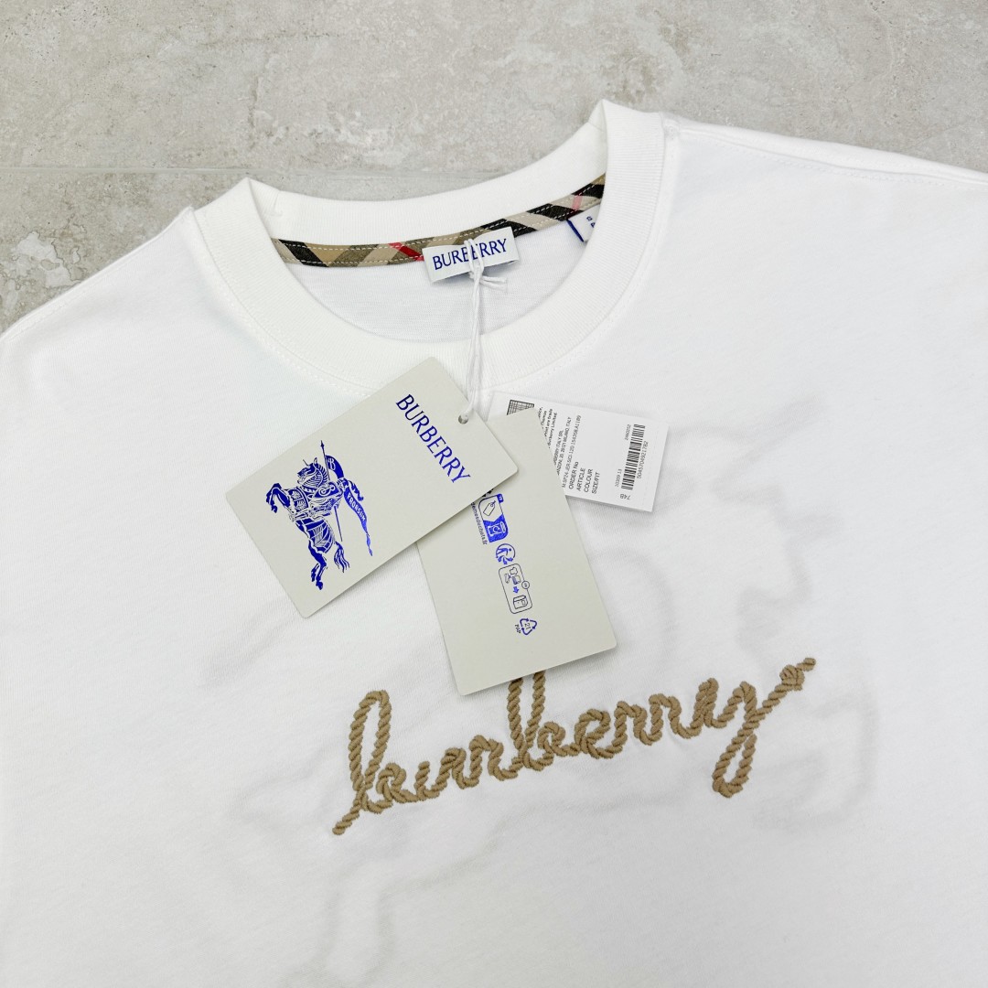 Burberry Embroidery Crew Neck T-Shirt Tops Tees, Available in XS-L 6 cmp a1752663985593 1047