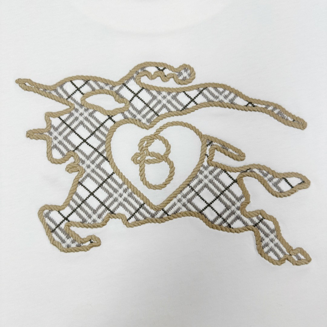 Burberry Embroidery Crew Neck T-Shirt Tops Tees, Available in XS-L 8 cmp a1752663985661 4316