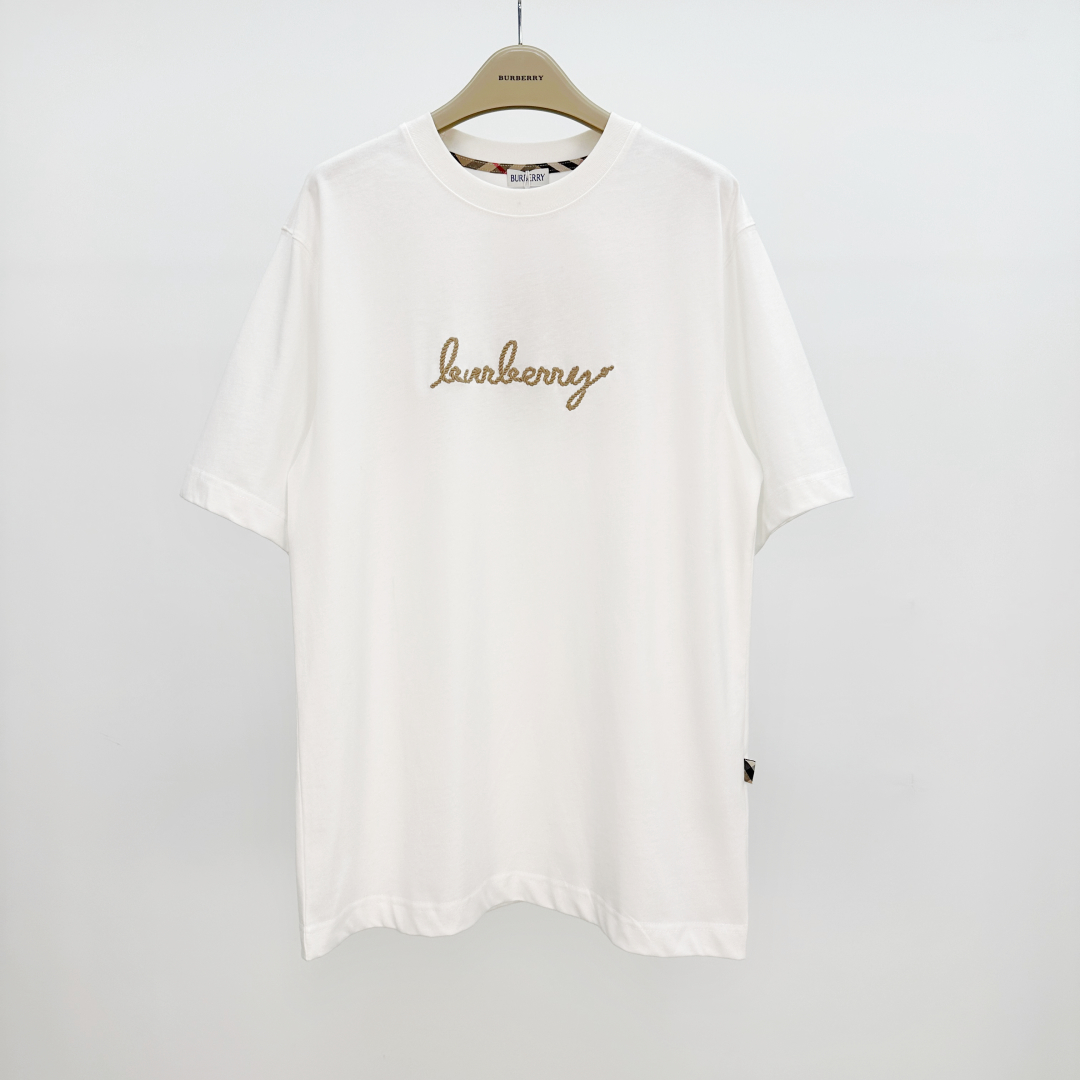 Burberry Embroidery Crew Neck T-Shirt Tops Tees, Available in XS-L 1 cmp a1752663996170 6540