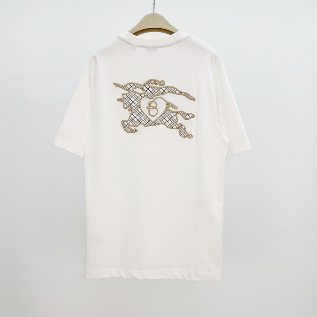 Burberry Embroidery Crew Neck T-Shirt Tops Tees, Available in XS-L 5 cmp a1752663996182 1878