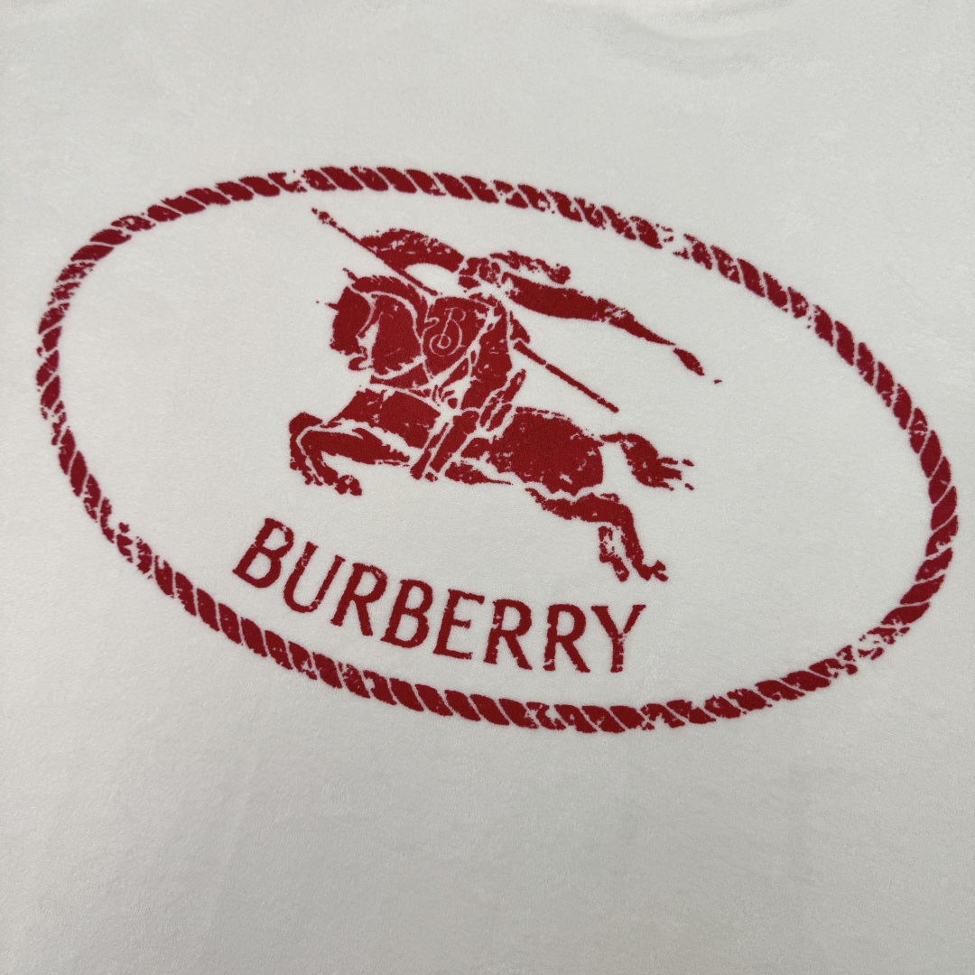 Burberry White Crew Neck T-Shirt with Equestrian Knight Logo, XS-L 7 cmp a1752737583621 8477