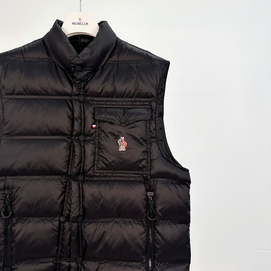 Moncler Grenoble Down Padded Vest Jacket, Black, Size 1-4 3 cmp a1755594023369 6440