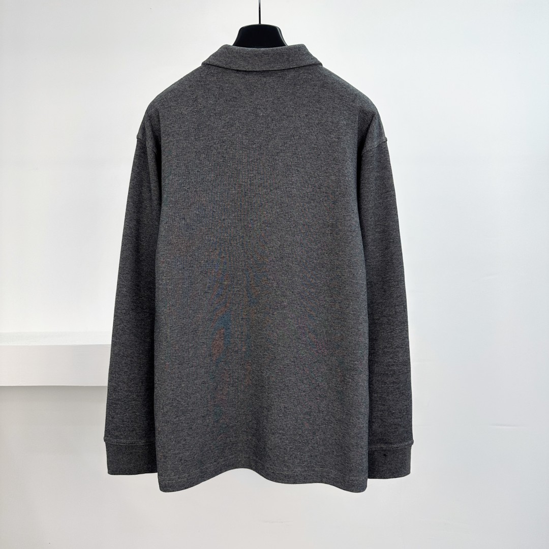 Bottega Veneta Long Sleeve Polo Shirt with Woven Leather Pocket 5 cmp a1755770222684 7264