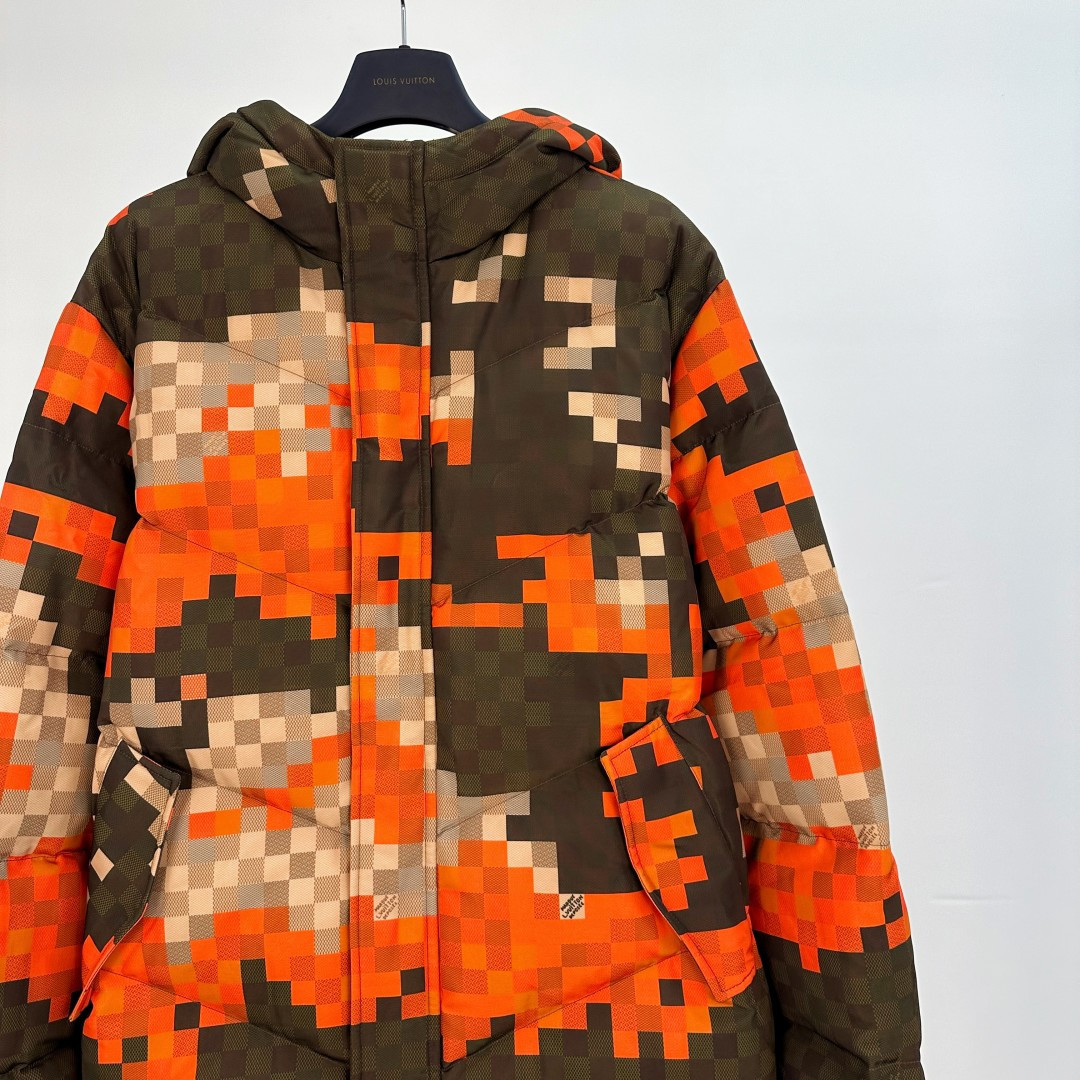Louis Vuitton Men's Camouflage Mosaic Padded Down Jacket Coat 4 cmp a1756373080105 8143