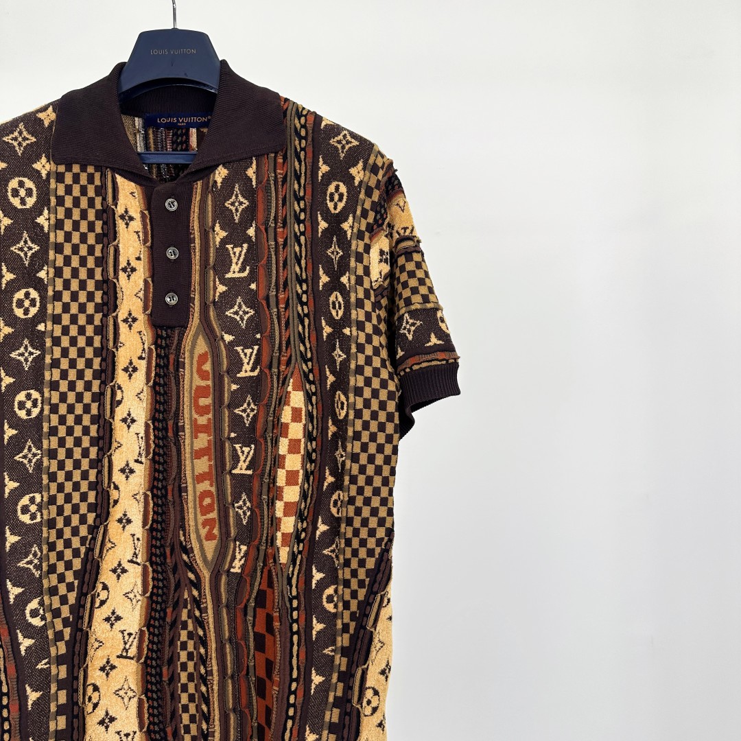 Louis Vuitton Nigo Jersey Polo Shirt - Designer Knitwear with Intricate Patterns 4 cmp a1758354457267 6634