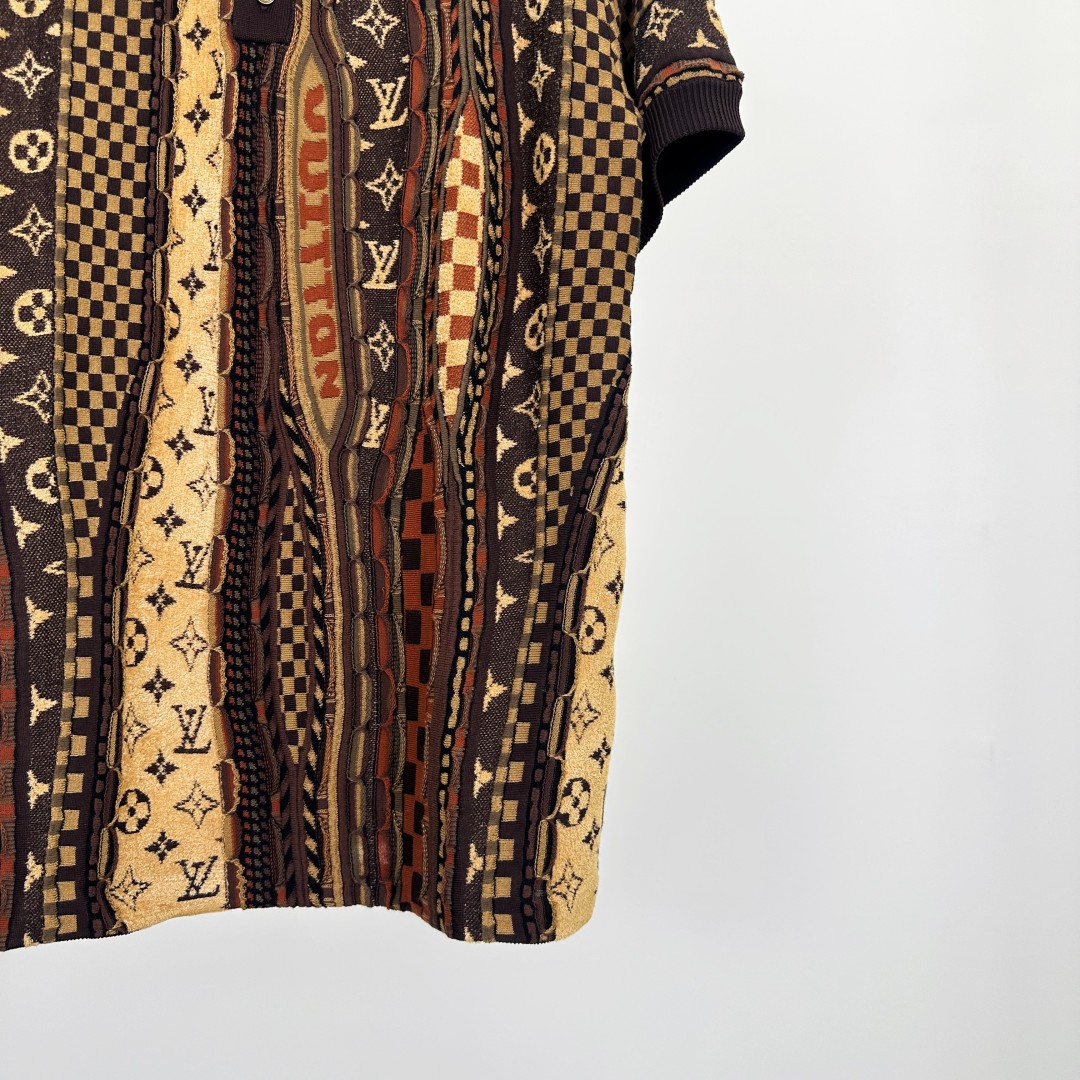Louis Vuitton Nigo Jersey Polo Shirt - Designer Knitwear with Intricate Patterns 5 cmp a1758354457396 8126