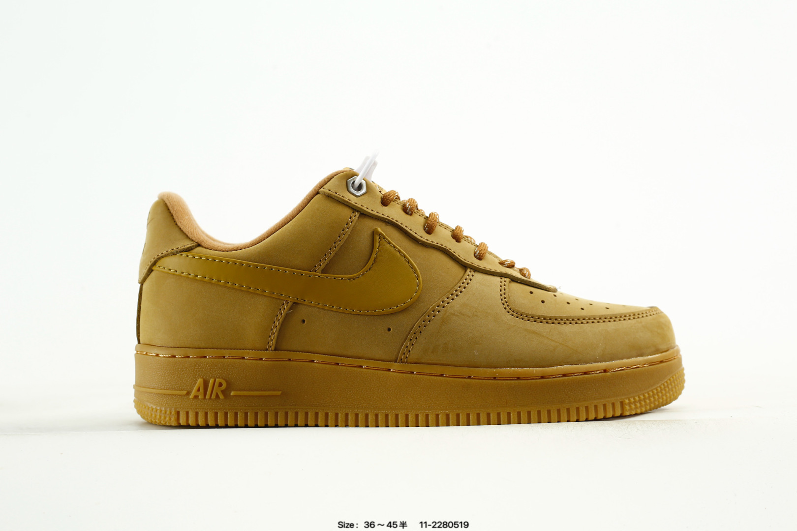 💰125 真标✅Nike Air Force 1 Low 07 LV8'Wheat / Flax'空军一号低帮经典百搭休闲运动板鞋“新麦黄棕 小麦色牛巴革打造鞋面，鞋眼扣钉、生胶鞋底与鞋面风格协调一致 货号：CJ8179 200 Size：36 36.5 37.5 38 38.5 39 40 40.5 41 42 42.5 43 44 45 编码：11-2280519