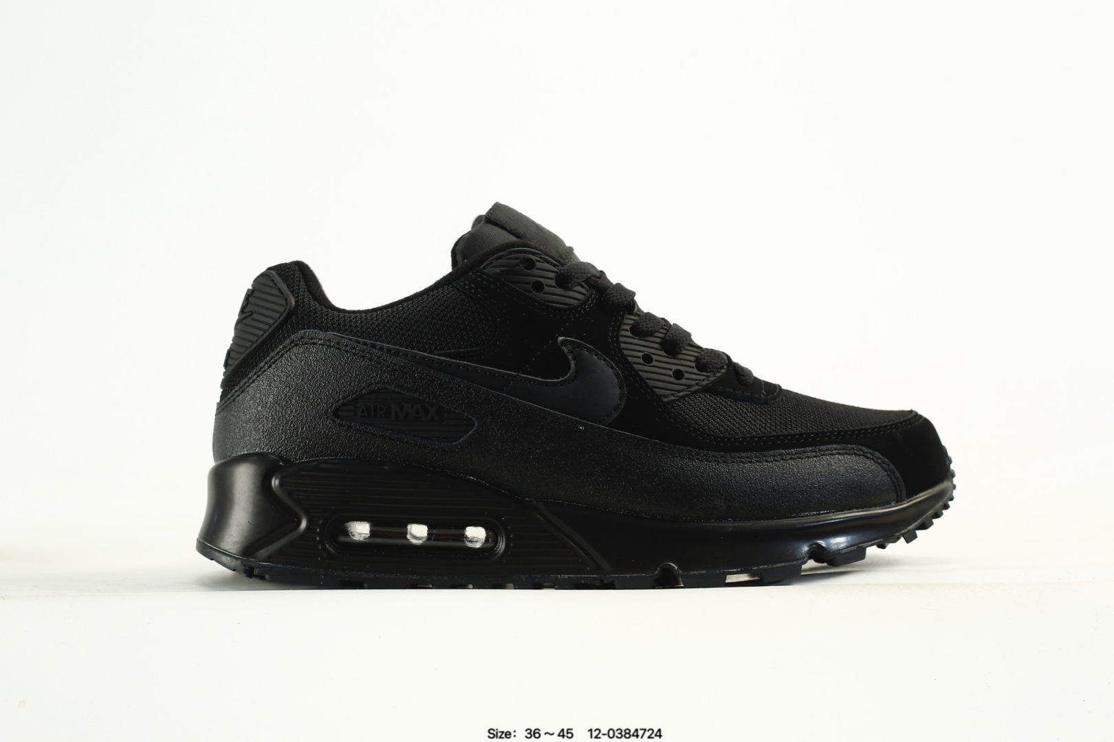 💰150
NIke AirMax90运动小气垫.日常运动鞋融合经典设计线条和丰富材质，沿袭元年款经典元素，焕新演绎出众外观，整体视觉表现活力满载，上脚效果满分！ 
货号：DV3503-001
Size：如图所示
编码：12-0384724