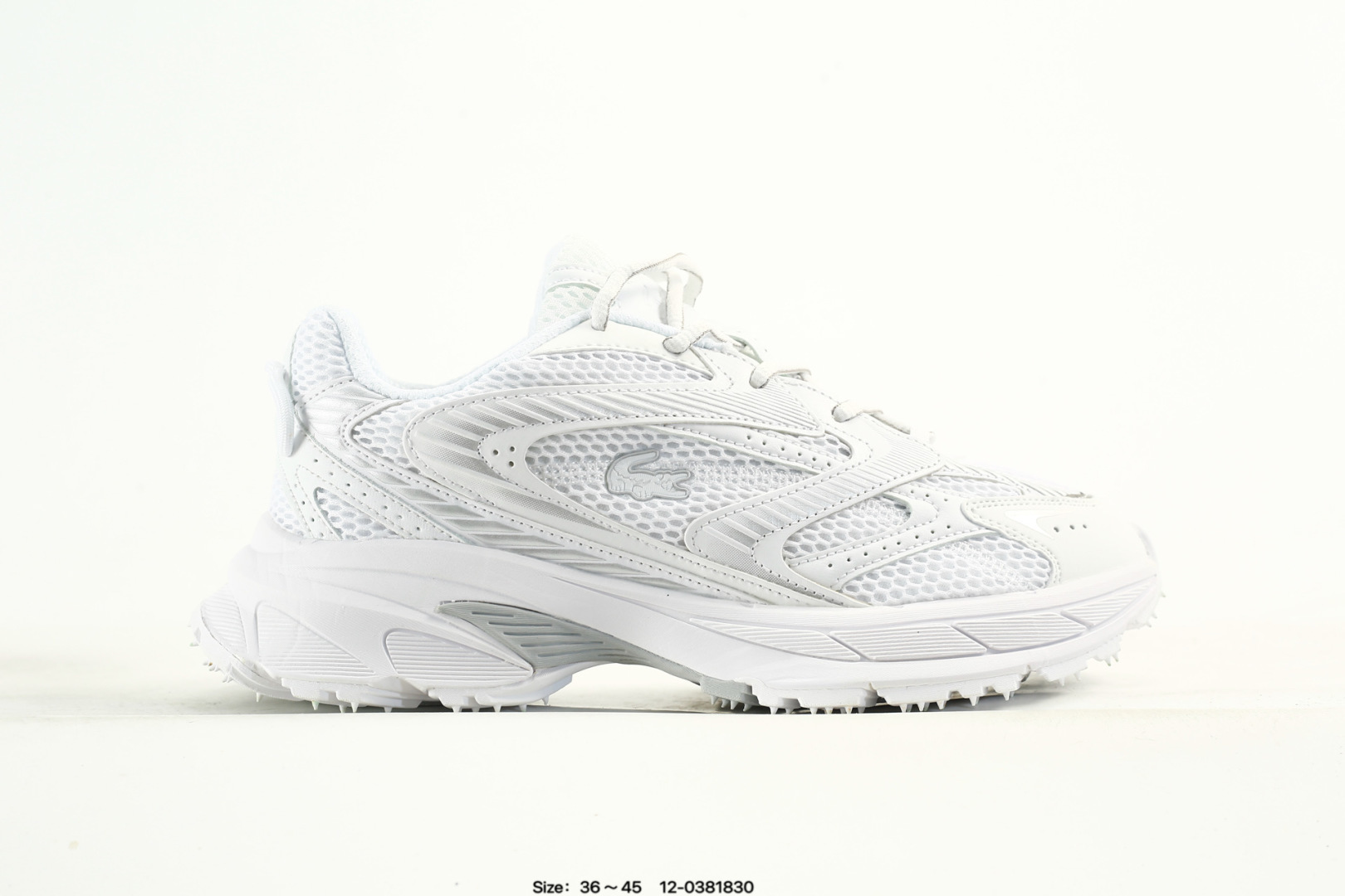 💰180 公司级✅LACOSTE法国鳄鱼男鞋25秋季新款L003系列运动休闲鞋 系带设计，撞色鞋面 侧面饰有LACOSTE鳄鱼标识 舒适规则鞋底，饰有品牌字母标识 货号:749SMA000608C 尺码:如图 编码：12-0381830