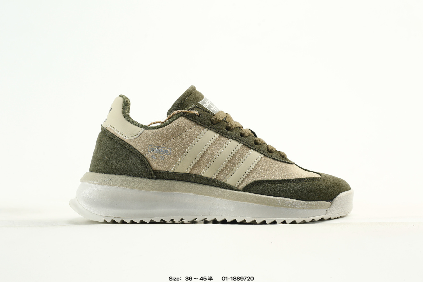 💰100
 adidas Originals SL 72 RS 复古运动鞋系列风靡全球，乘着这股浪潮，品牌继续从档案库中汲取灵感，成为近期醒目的复古代表鞋作之一，同时也是“T头鞋”系列不能被遗忘的鞋款。
货号:  IH5633
众达
号码: 36 36.5 37.5 38 38.5 39 40 40.5 41 42 42.5 43 44 45
编码：01-1889720