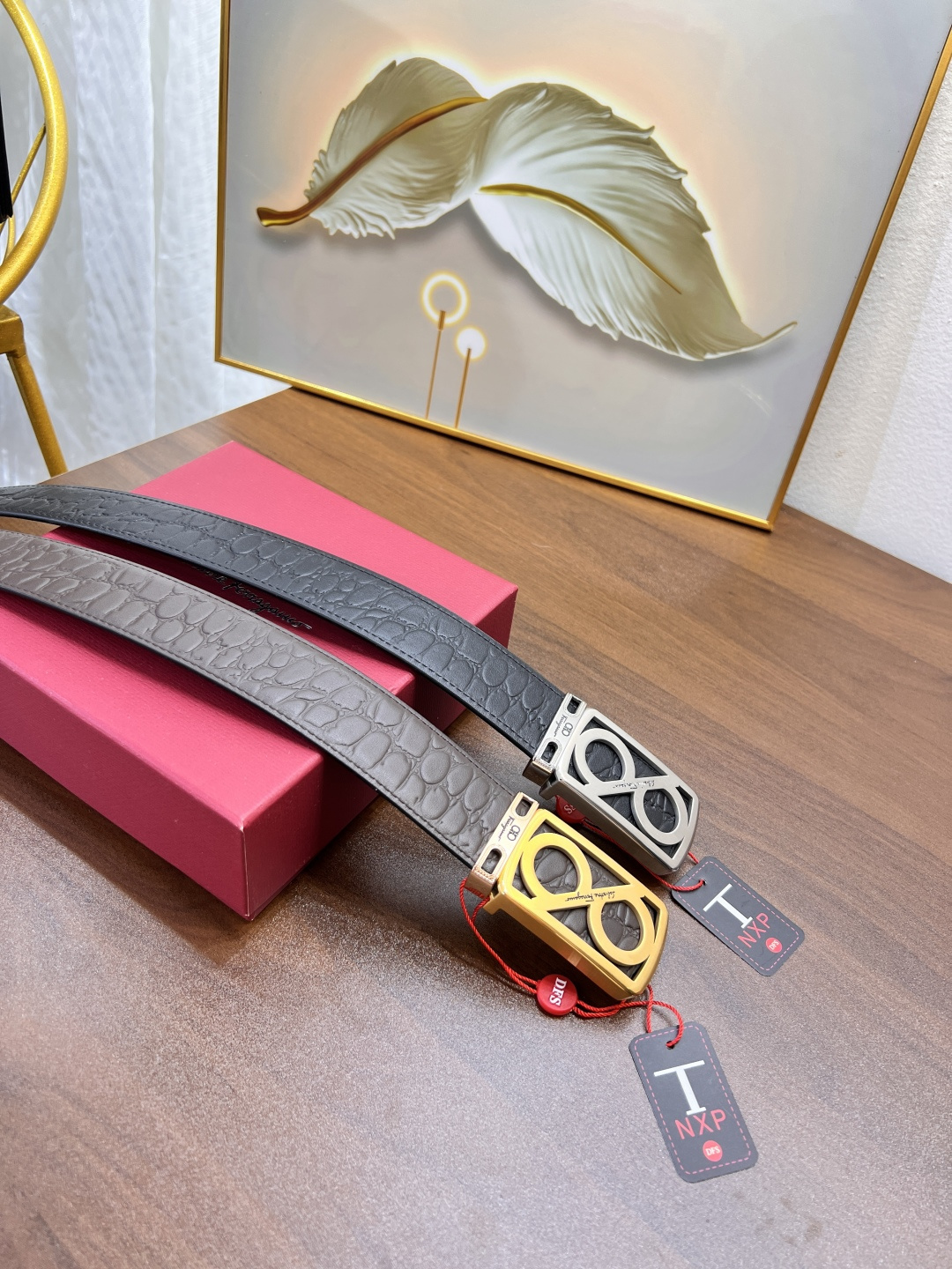 顶级皮带 新款8字正版五金 精工艺打磨 正版开模logo 钢印 新品爆款菲拉格慕 德国代工大厂制作.进口鳄鱼头层牛皮