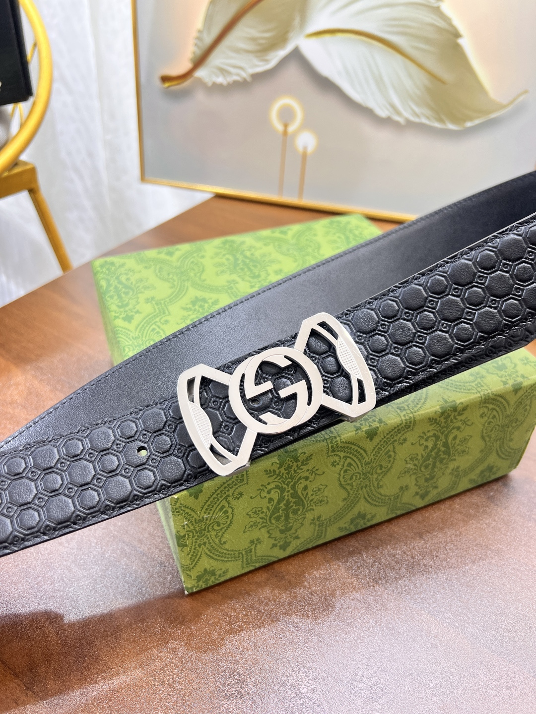 古奇GUCCi皮带 新款 GG压花头层牛皮 3.8cm-Chinese UA Cheap High Quatity Brand Clothes Bags handbags Sneakers wholesale wholesaler seller from China Factory suppliers Fashion Clothing Shoes best Quality Beautiful Price 古奇GUCCi皮带 新款 GG压花头层牛皮 3.8cm