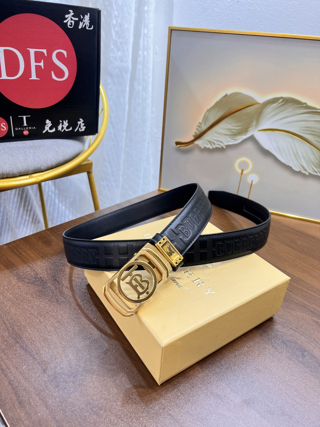 巴宝莉自动扣皮带logo形纹头层牛皮 顶级品质商务正装 自动滑轨手感柔软