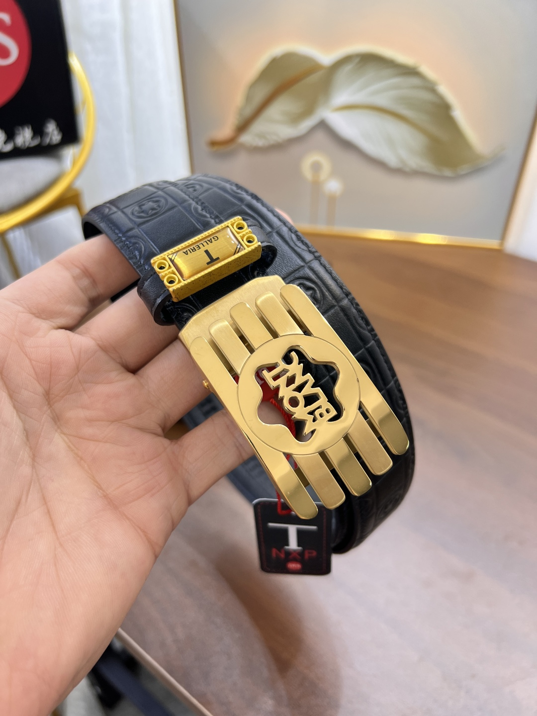 万宝龙 进口原厂压花纹纹原厂皮 法国进口皮低 皮带3.5cm