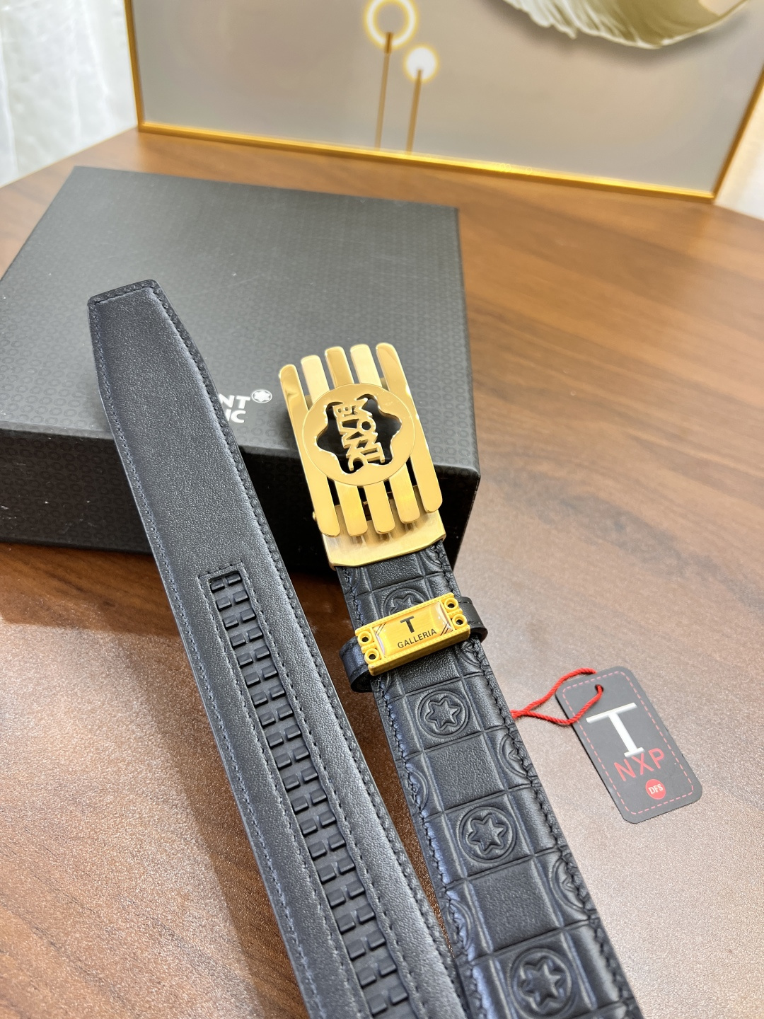 万宝龙 进口原厂压花纹纹原厂皮 法国进口皮低 皮带3.5cm