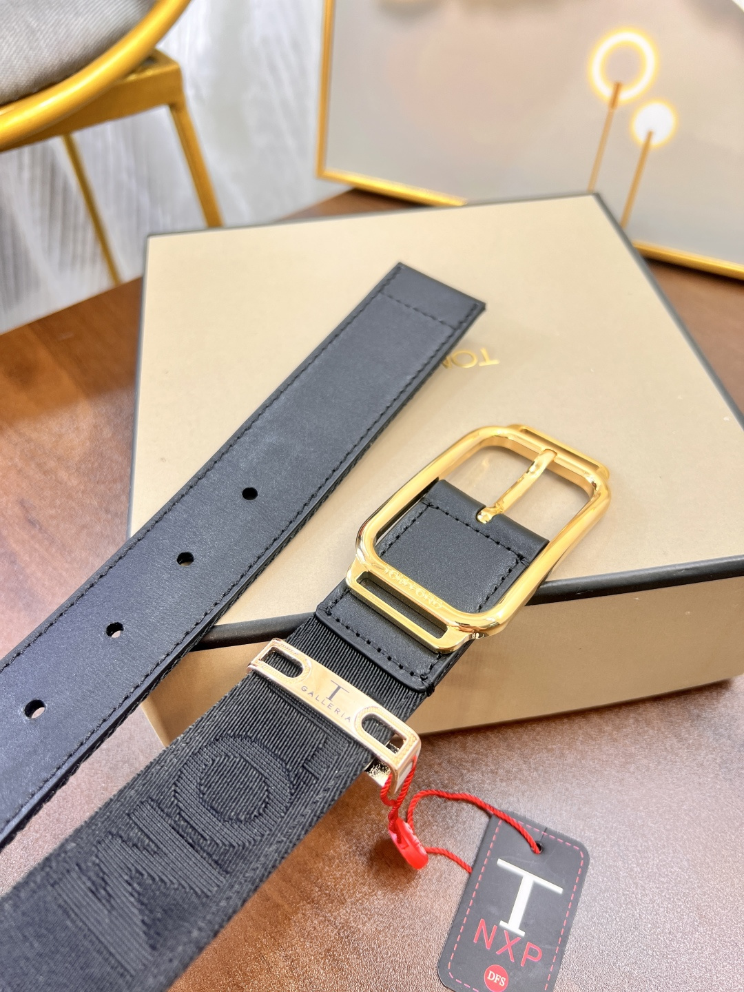 汤姆福特T精钢五金 针孔 法国进口小牛皮皮低 时尚走秀款 3.8cm