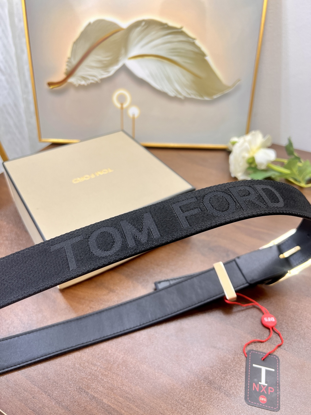 汤姆福特T精钢五金 针孔 法国进口小牛皮皮低 时尚走秀款 3.8cm