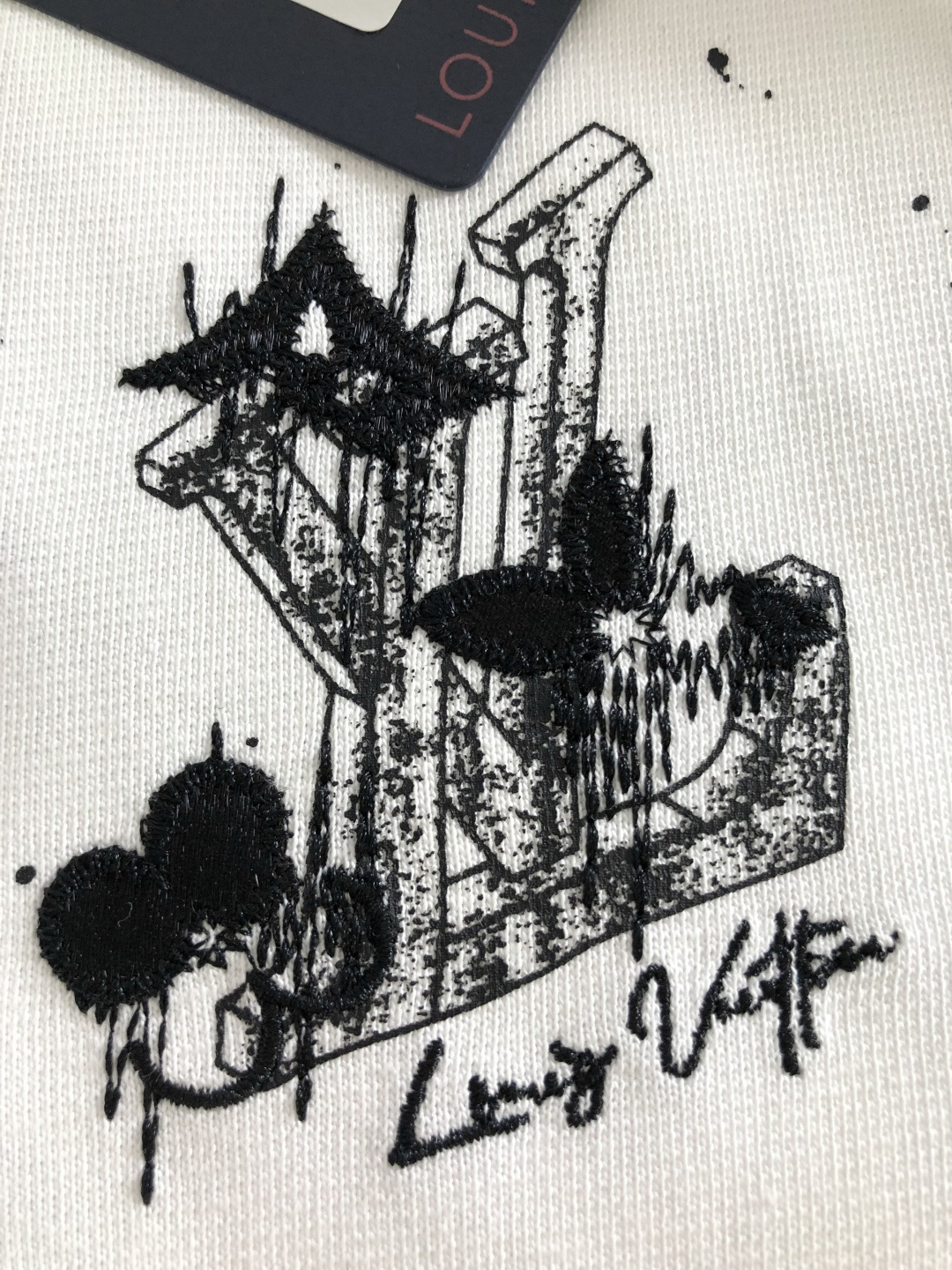 1V 2026SS早春新款圆领T恤，定织定染纯棉300克重洗水面料，做工精细。男女同款宽松落肩版型，时尚