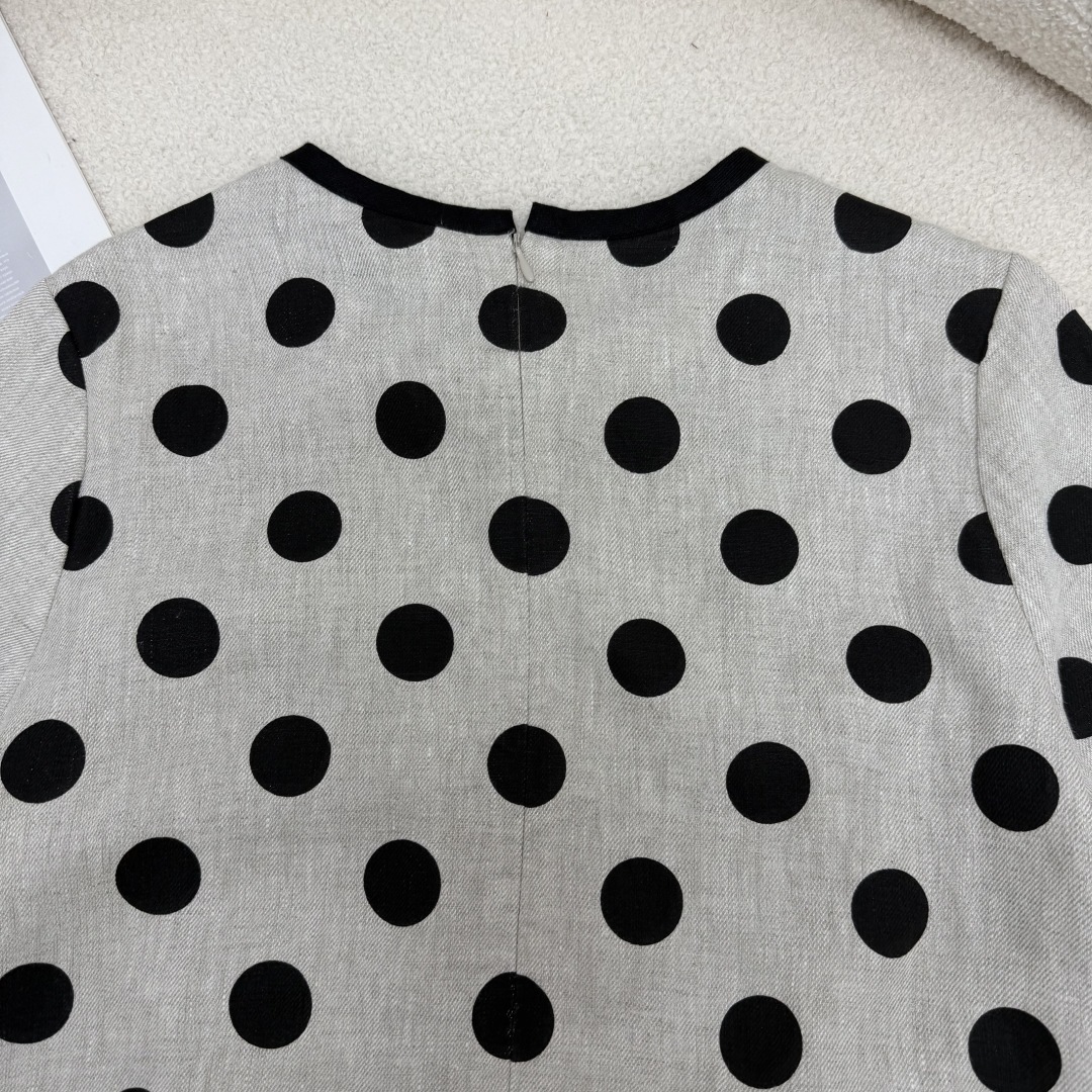 Bowknot Polka Dot Linen Dress - Vintage Chic, Slim Fit, Perfect for Daily Wear 9 cmp i1747668333090 7388 0 7
