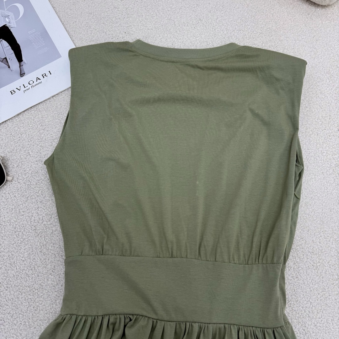 Sleeveless Cotton Dress with Waist Belt, Elegant and Slimming - Spring/Summer 10 cmp i1747669182363 6656 0 8